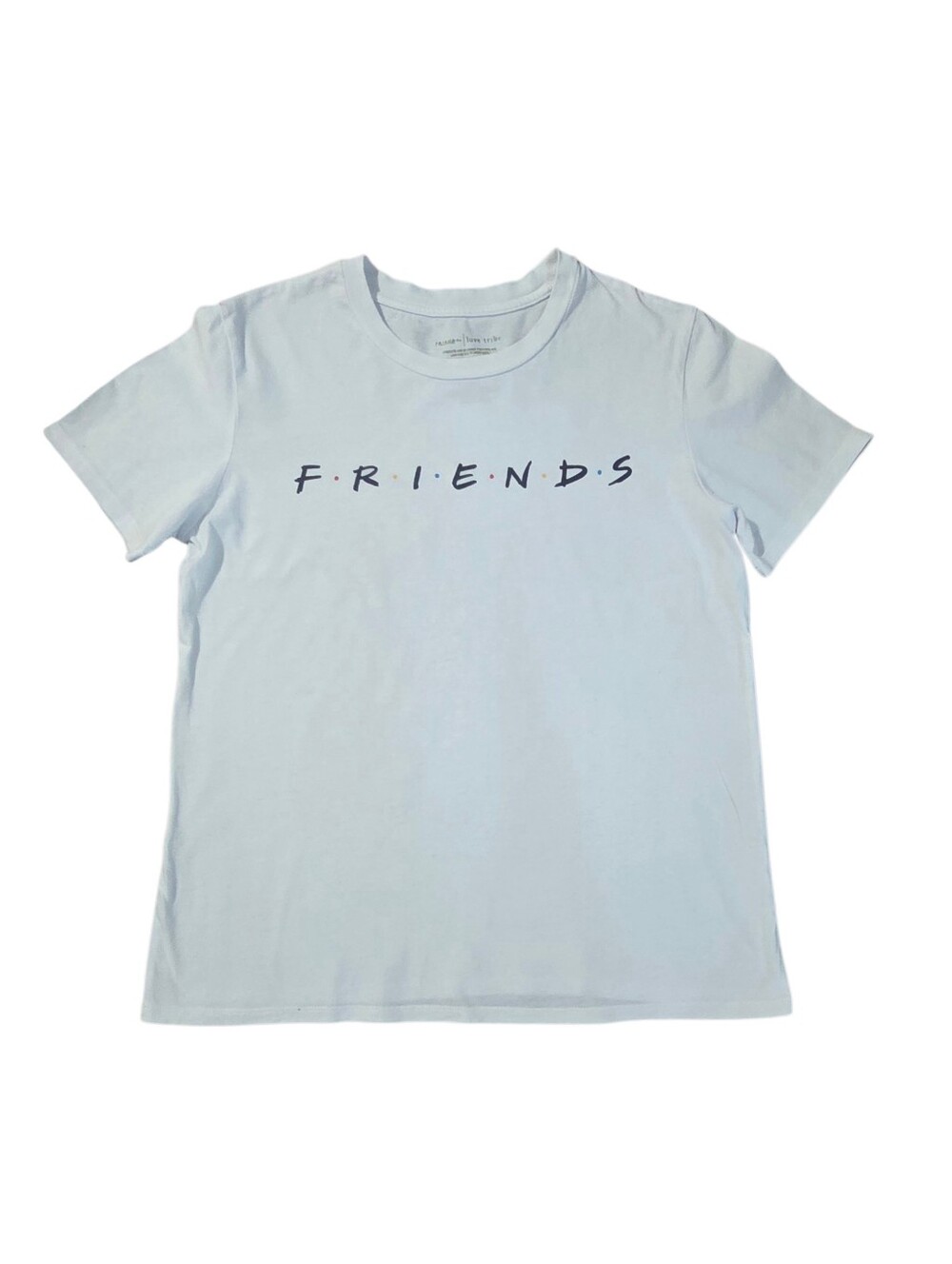 Love Tribe FRIENDS White Graphic Logo Tee